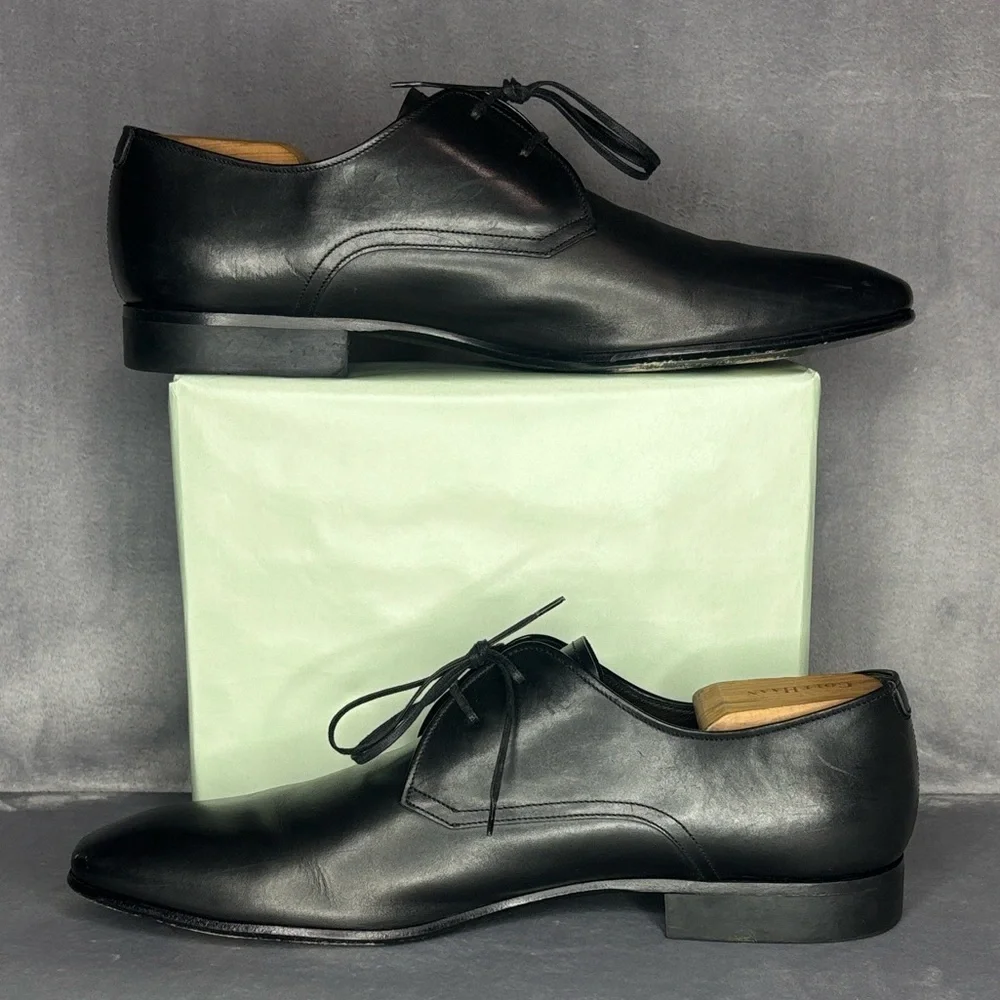 Salvatore Ferragamo Black Oxford Shoes Timeless Elegance Size: 11D